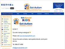Tablet Screenshot of got-autismproducts.com